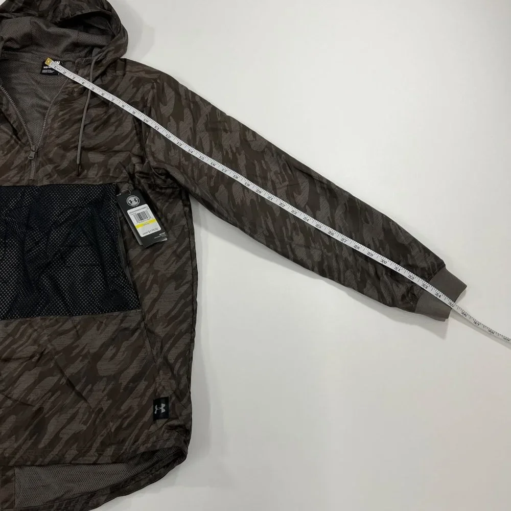 Under Armour Men's Jacket M Camo Print Pullover Windbreaker Green Camo M - Picture 3 of 8